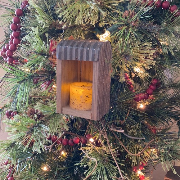 New The Hearthside Collection Inc 6 in. Rustic Tin Roof Wood Barn Tree Ornament - Picture 7 of 15